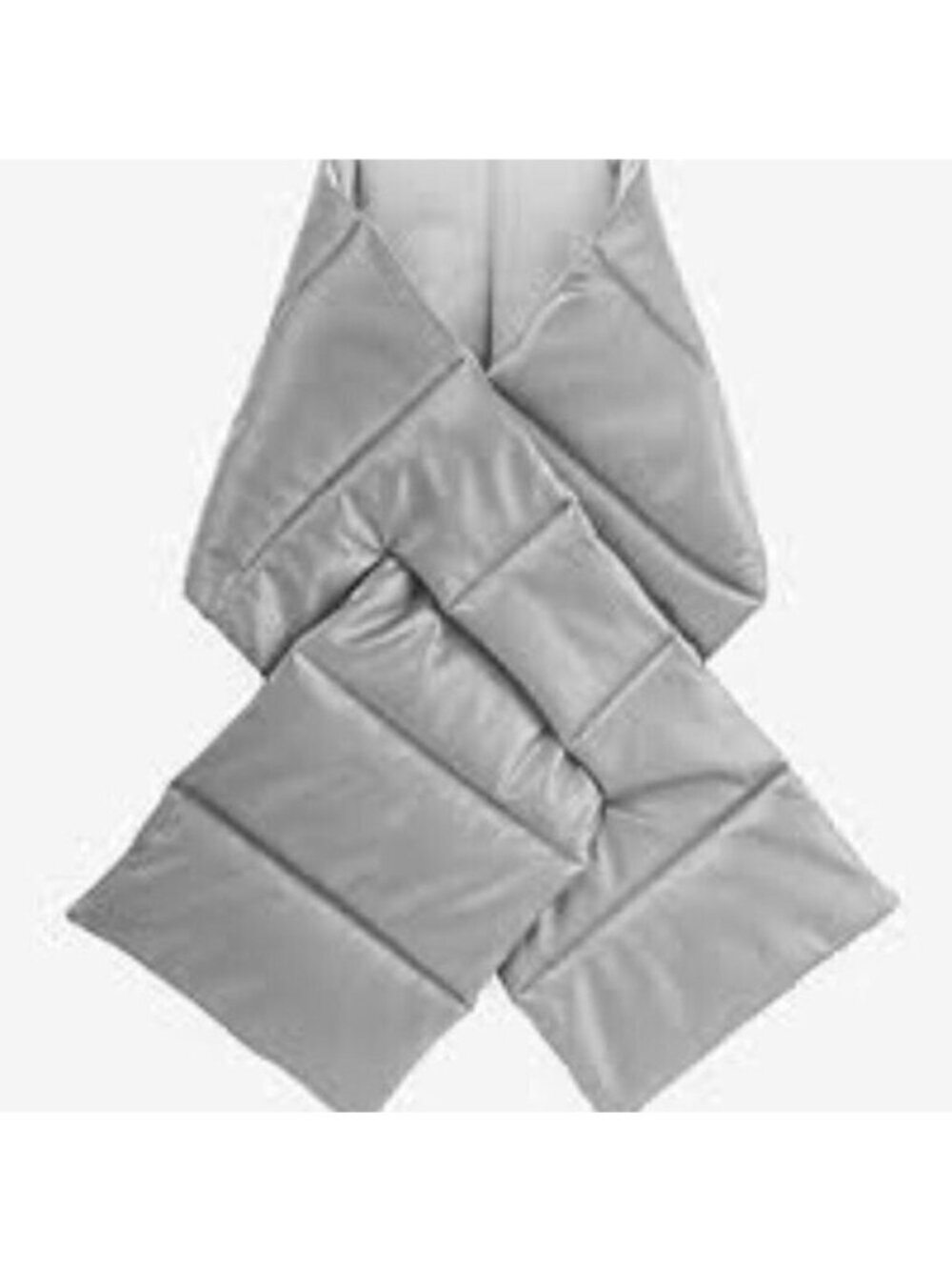 EXPRESS Wrap Scarf Silver Gray Metallic Lightweight Silky Neutral 60 x 15 NEW